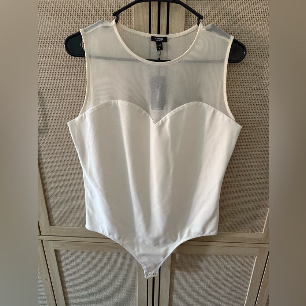 White Sleeveless Bodysuit